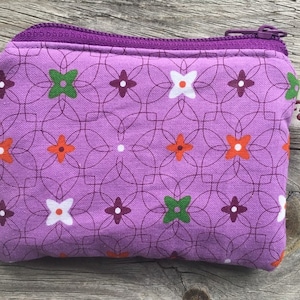 Geldbeutel Blumen lila