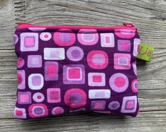 Purse, purse retro pattern pink purple