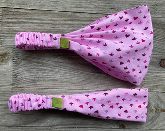 1 Haarband Kinder Muster pink rosa