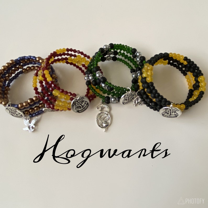 Hogwarts House Bracelet Gryffindor Bracelet Slytherin Etsy