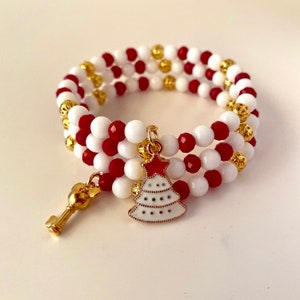 Disney Holiday Bracelet, Disney Christmas Bracelet, Disney Wrap Bracelet, Disney Holiday Jewelry, Disney Bracelet, Christmas Bracelet