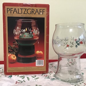 Vintage Pfaltzgraff Winterberry, porta-velas flutuante.