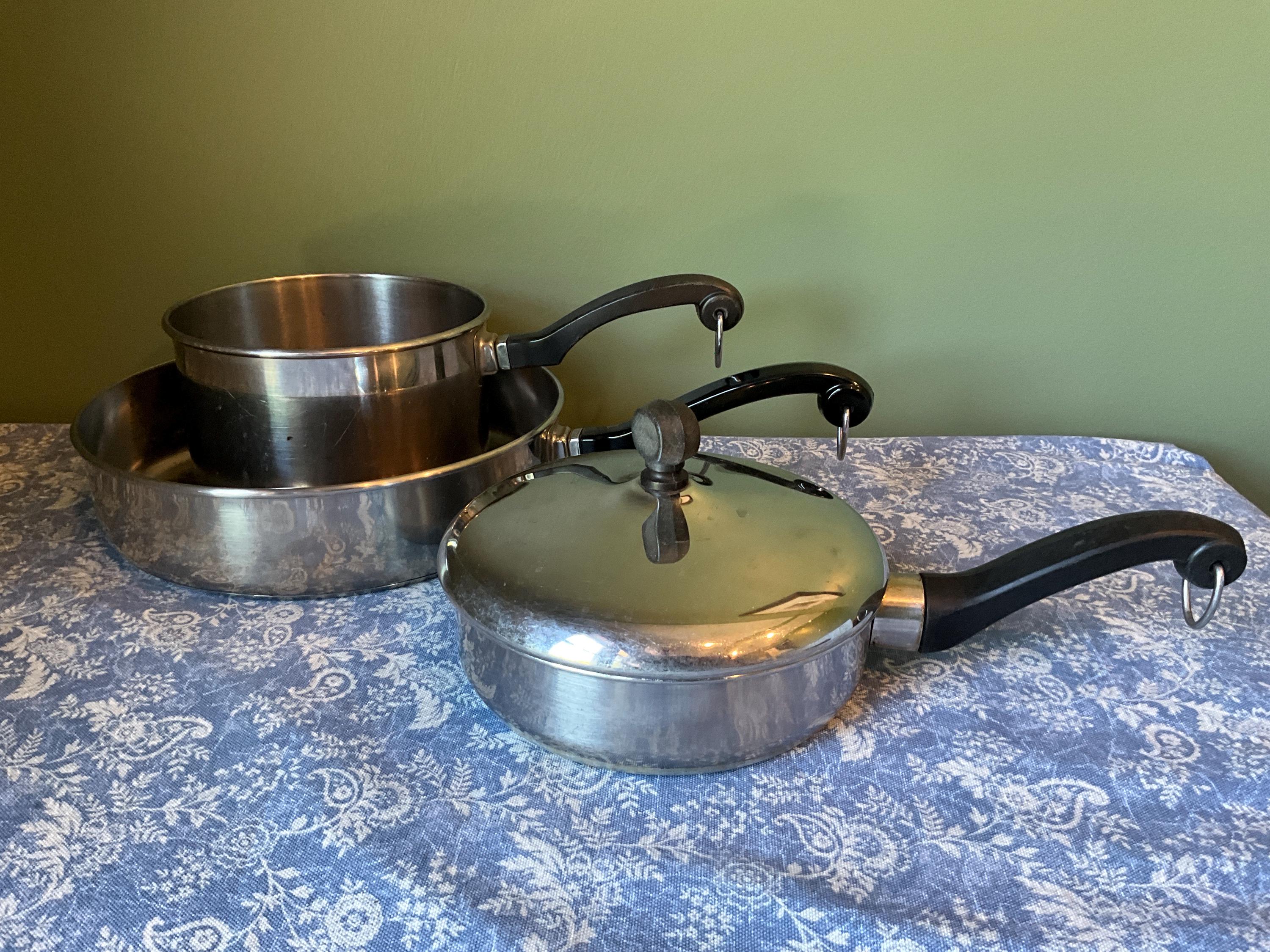 Casserole Farberware 2 Quarts Avec Insert Double Chaudière - Inox - Couvercle - Parfaite Pour Chocolat, Sauces Et Fondue