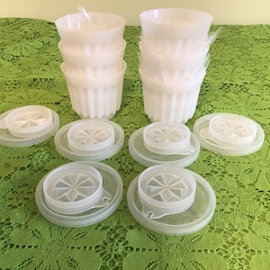 Vintage Tupperware jello molds, set of six individual serving molds.