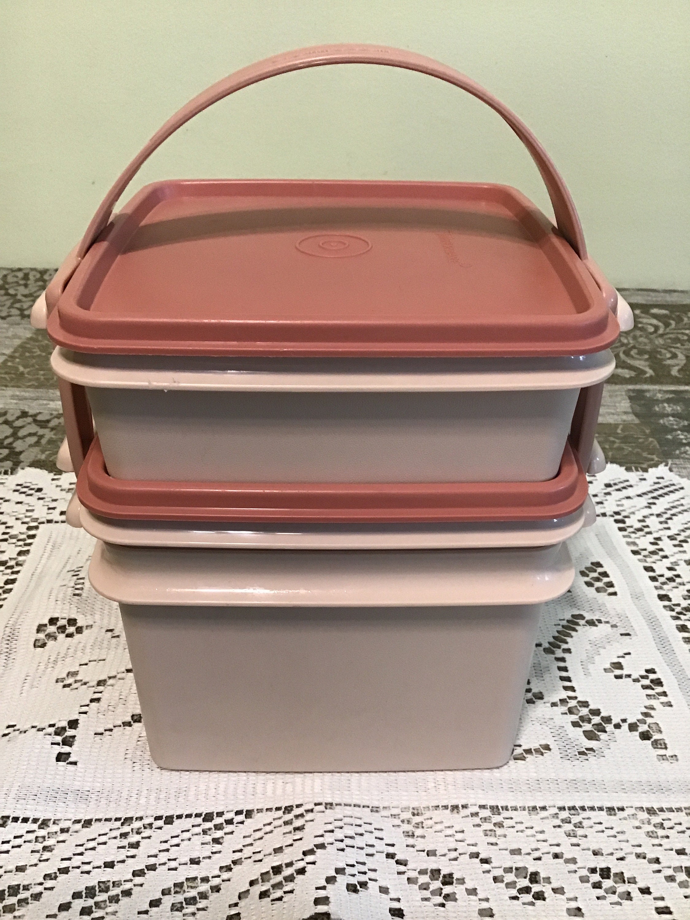  Tupperware Plastic Elegant Lunch Set for Women (Pink): Home &  Kitchen