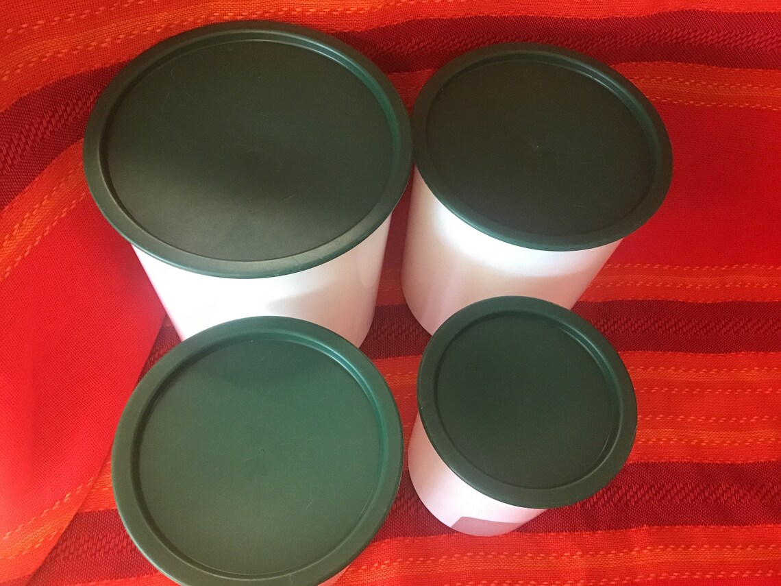 Vintage Tupperware Canister Set One Touch Lids. Etsy