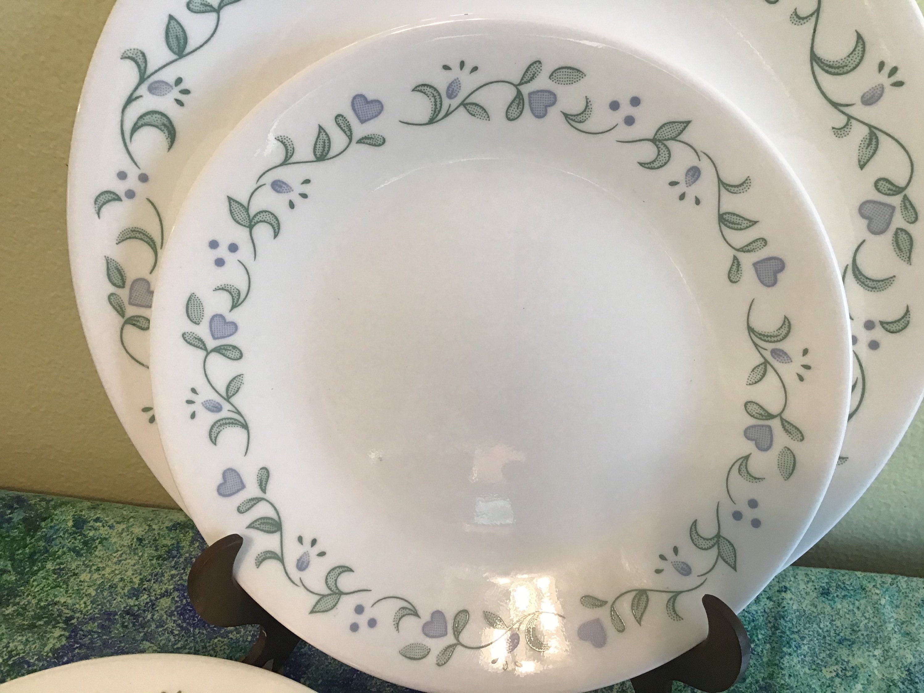 Vintage Corelle by Corning Country Cottage Pattern With Lavender Hearts ...