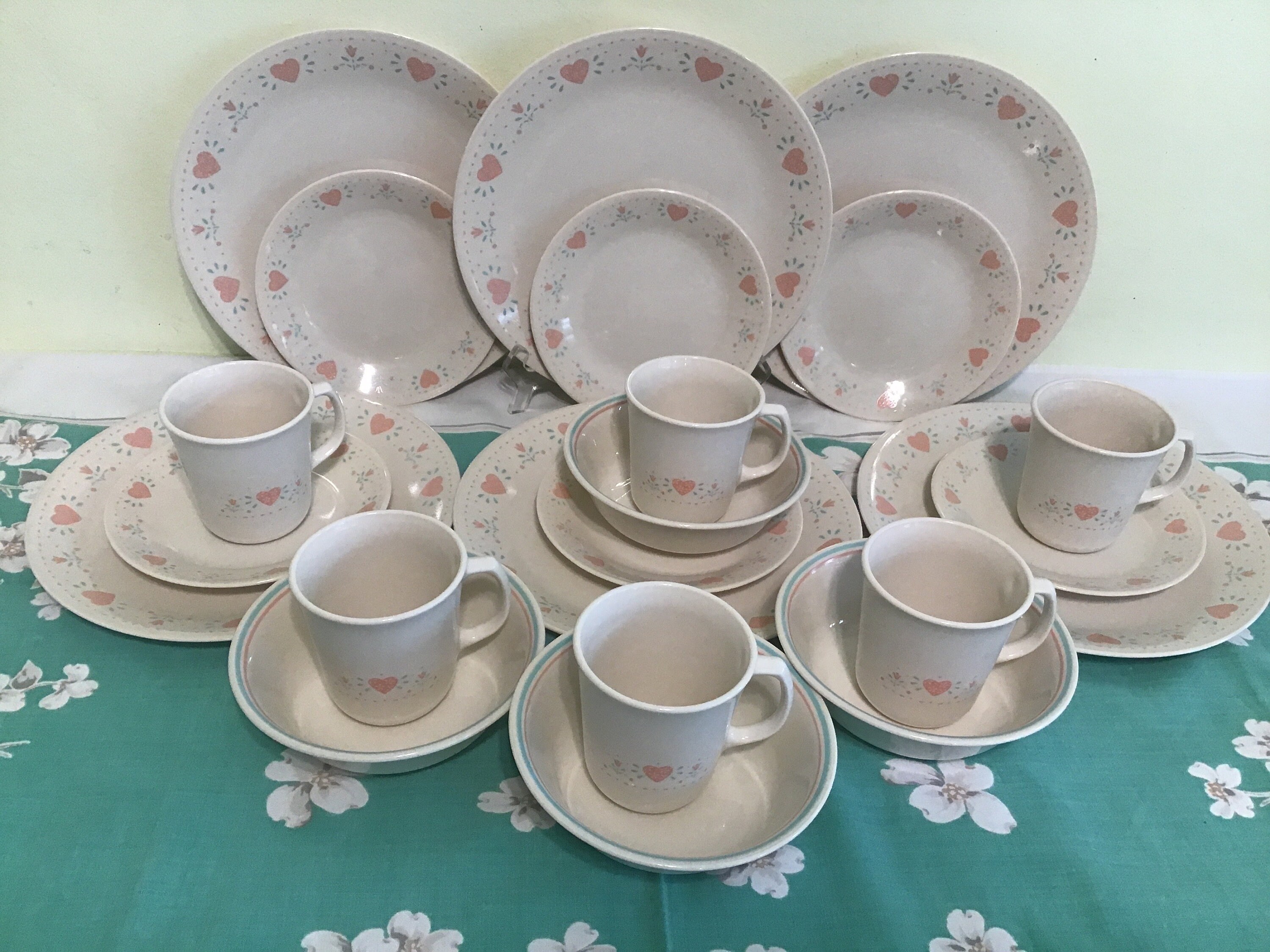Vintage Corelle by Corning 22 Piece Dinnerware Set Service - Etsy