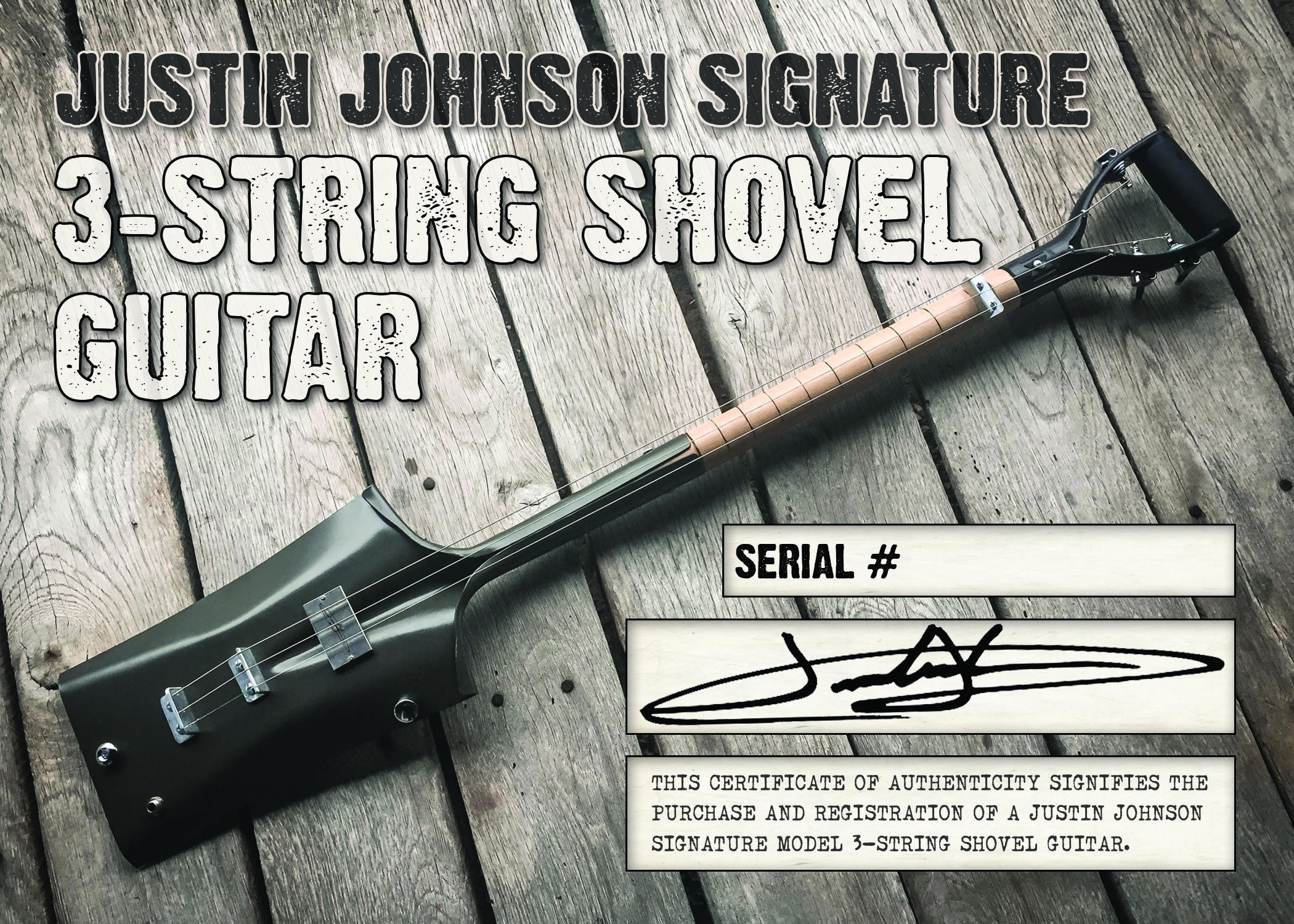 3-STRING SHOVEL GUITAR Justin Johnson Signature 3-string | Etsy