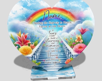 Heaven memorial ornament, personalised memory, gifts for loss of, mother, father, in loving memory, with sympathy, remembrance, keepsake