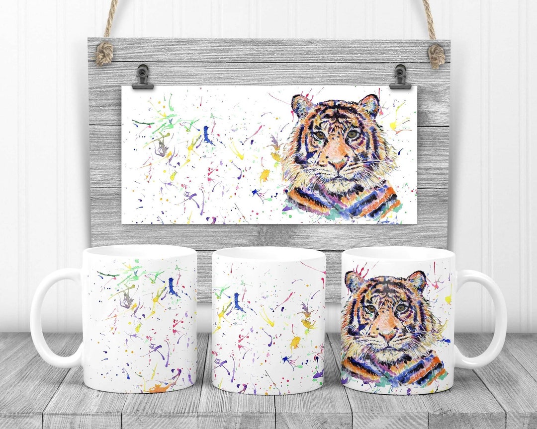 Bengal Tiger Mug, Tiger Home Decor, Watercolour Tiger Art, Tiger Gifts, for Women, Tiger King