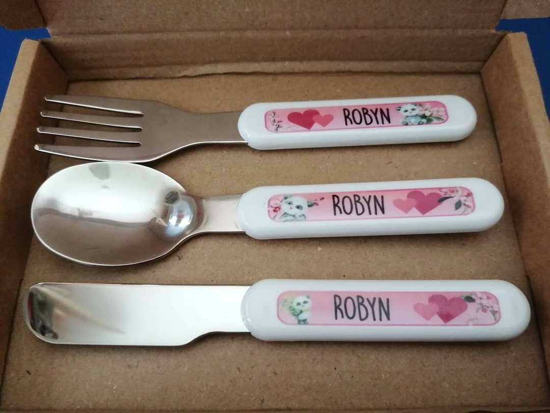 Personalised childrens cutlery set toddler cutlery weaning Etsy
