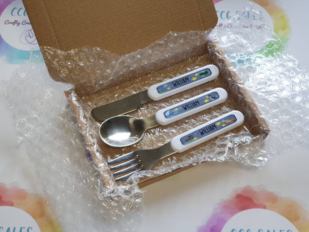 Personalised childrens cutlery set toddler cutlery weaning Etsy