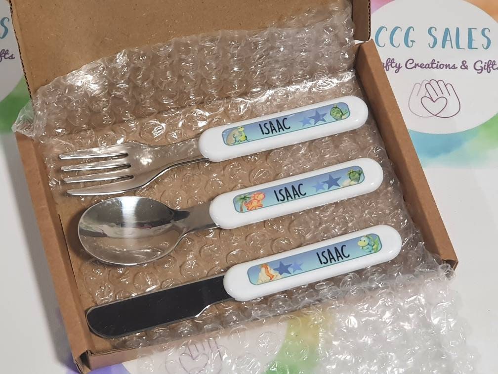 Personalised Childrens Cutlery Set Toddler Cutlery Weaning Etsy Sweden