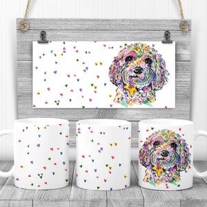 Cavapoo mug, animal kitchen, watercolour cavapoo art, new home gifts, for women, for dog mum, work mug, groomer gift, coffee cup, birthday