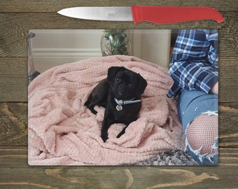 Personalised photo chopping board, photo gifts, photo cutting board, new home gifts, for couple, kitchen decor, for her, for him, worktop