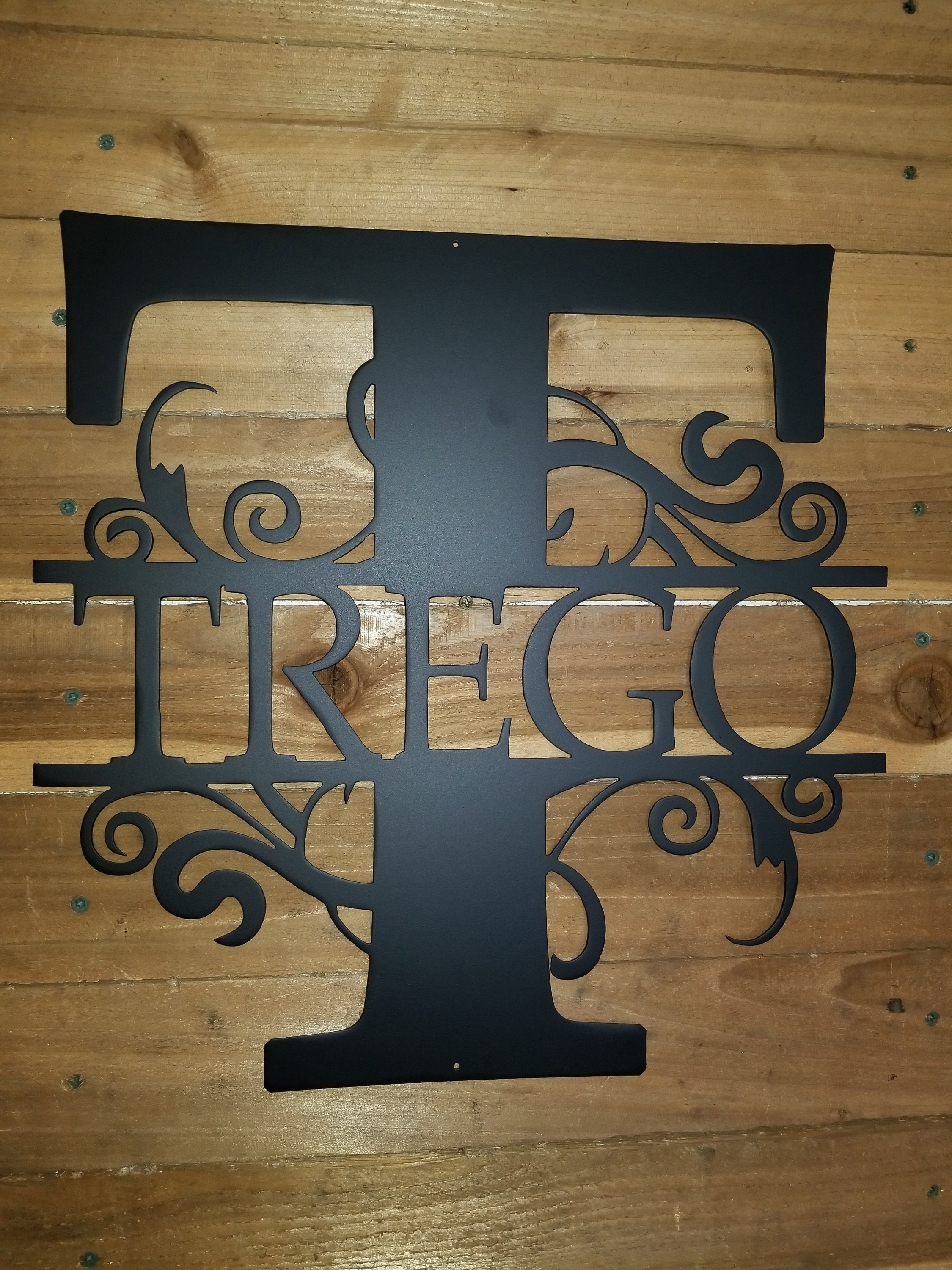 Monogrammed Name Custom Wall Decor