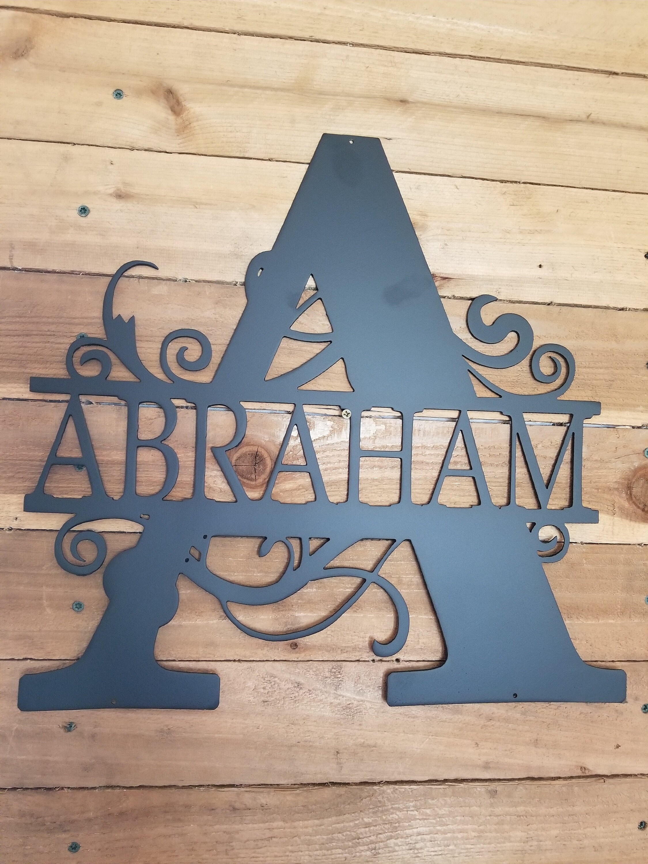 Monogrammed Name Custom Wall Decor
