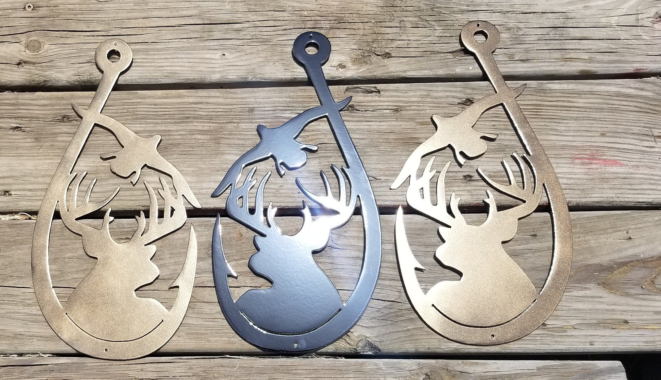 Hooked on Fishing and Hunting Wall Decor