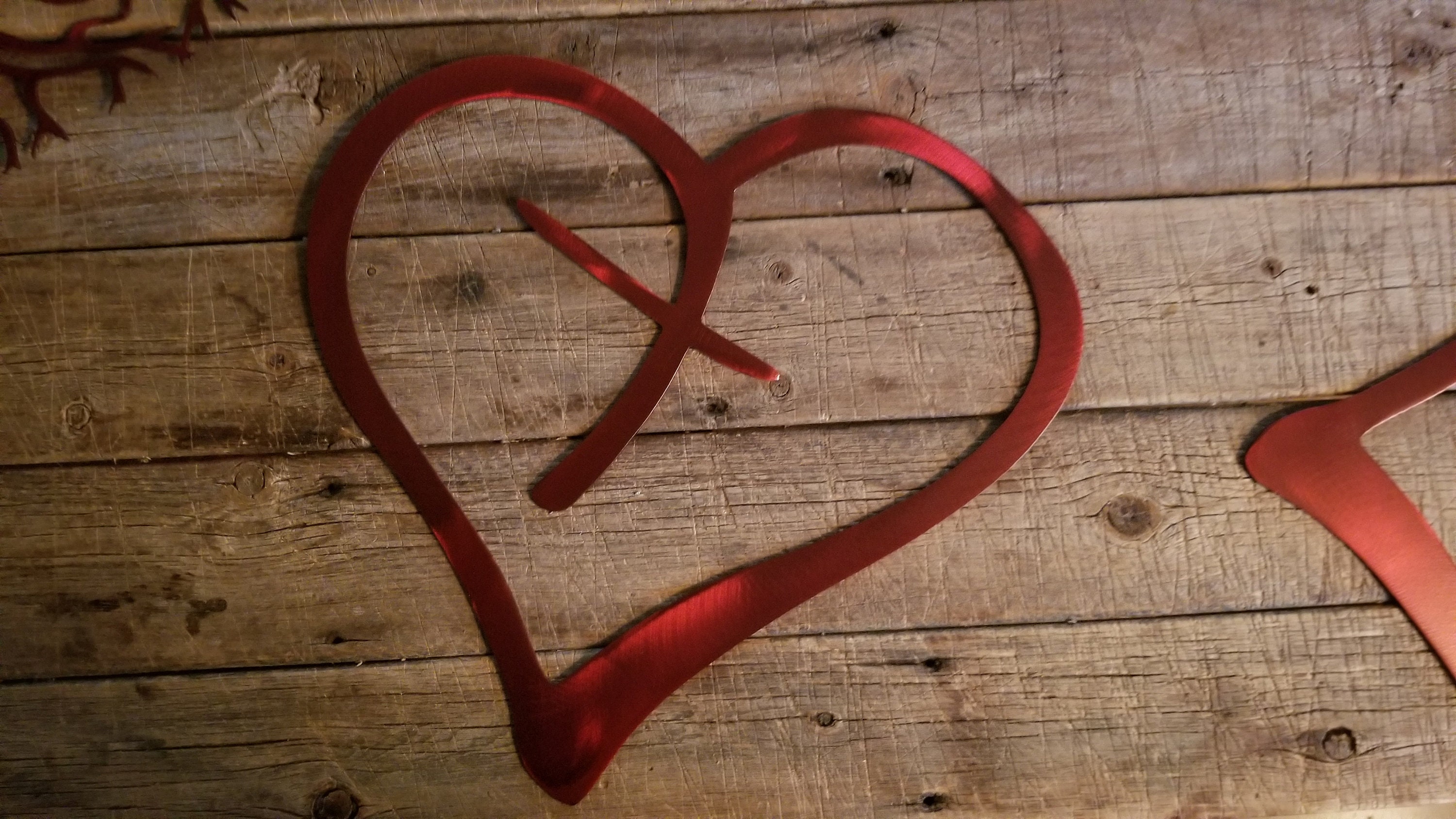 Cross Heart Wall Decor Etsy