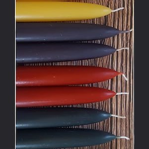 Beeswax Candles, 2 Pairs, 8 inch Tapers