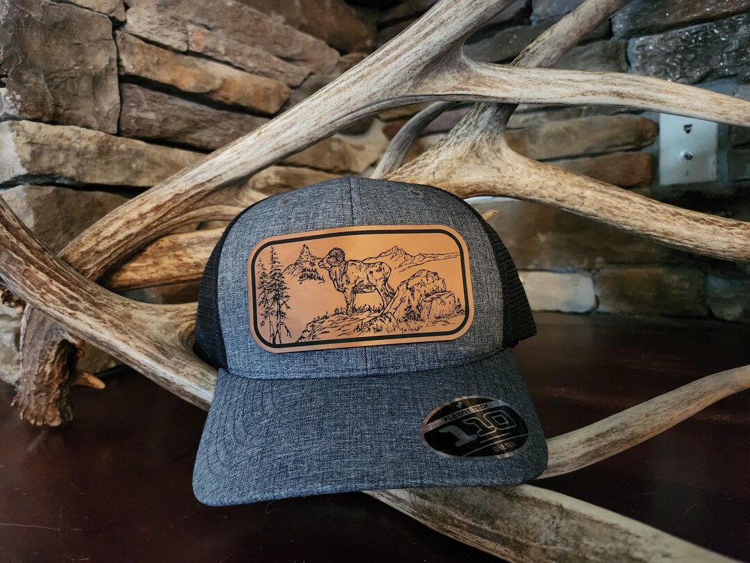 Flex-fit 110/ Bighorn Rocky Mt. Sheep/ Lasered Hat Patch/beartooth Mts ...