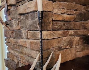 Combination of Hand Forged Candlesticks and Whitetail Deer Antlers Come Together To Make A One Of A Kind Candleholder