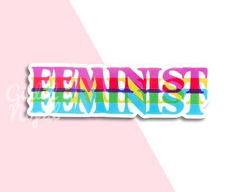 Intersectional Feminist Sticker Feminism Vinyl Sticker Colorful Solidarity Clear Equality Inclusive Intersectional Feminism Transparent