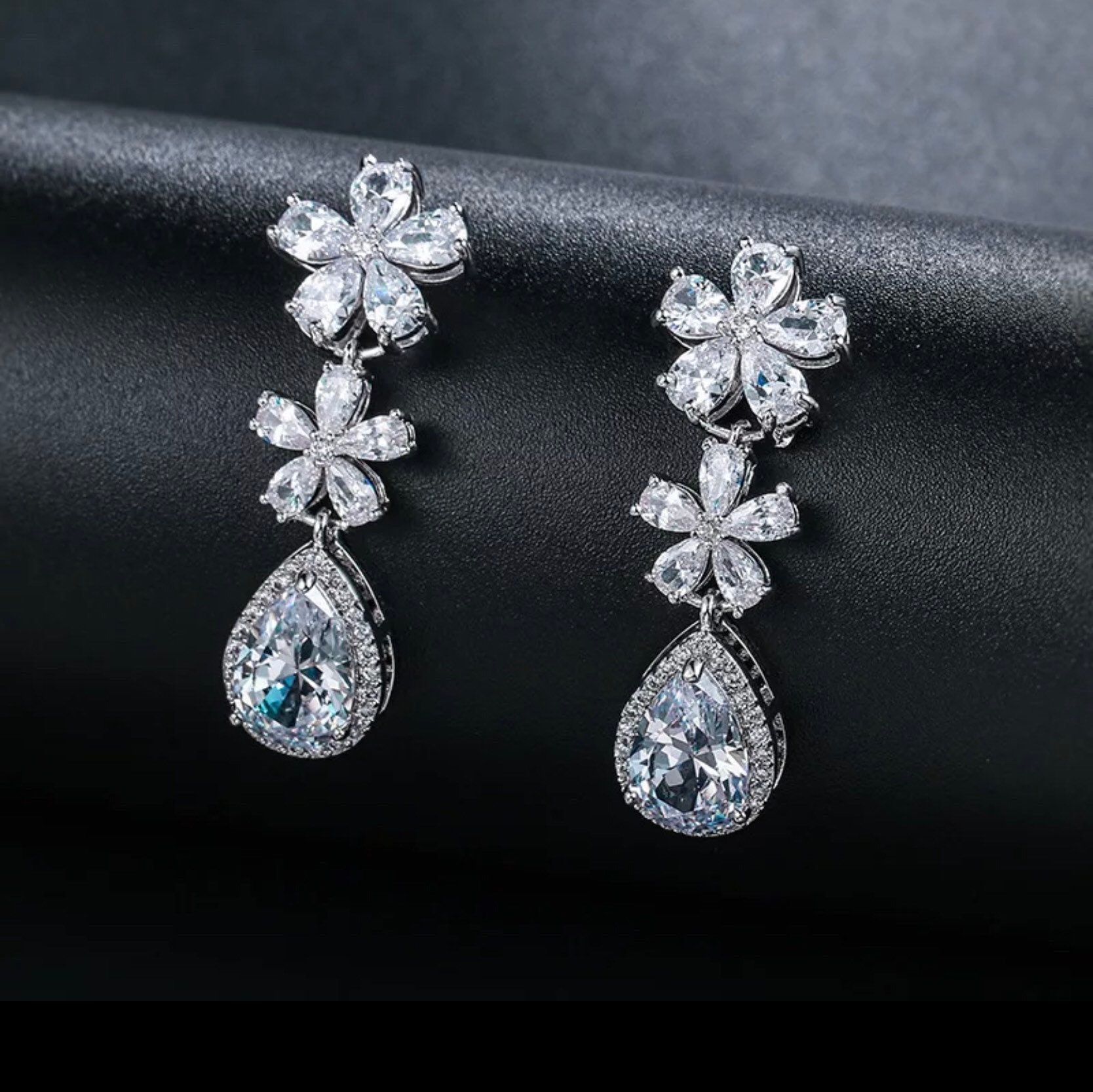 Clip on Earrings Clip on Bridal Earrings Clip on Dangle Etsy UK