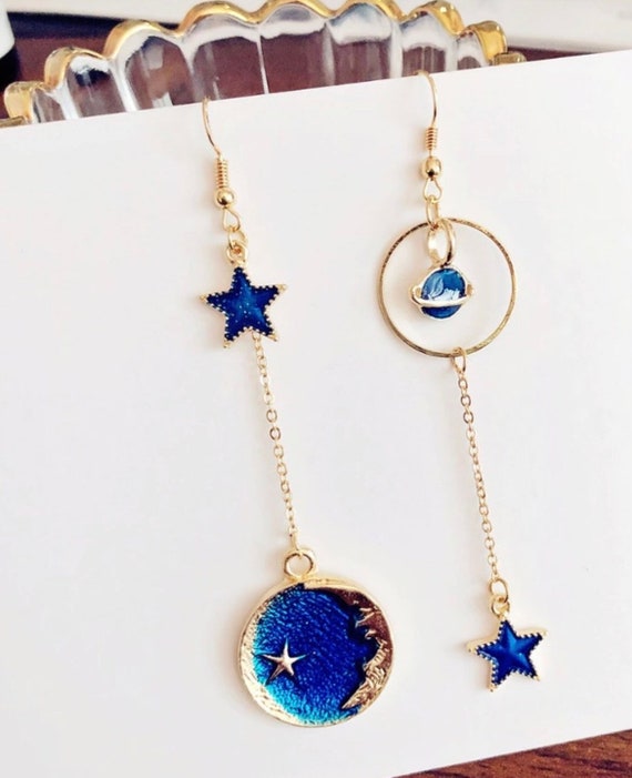 Moon and deals star dangle earrings