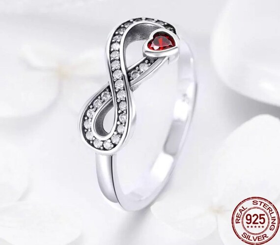 Sterling Silver Infinity Heart Ring