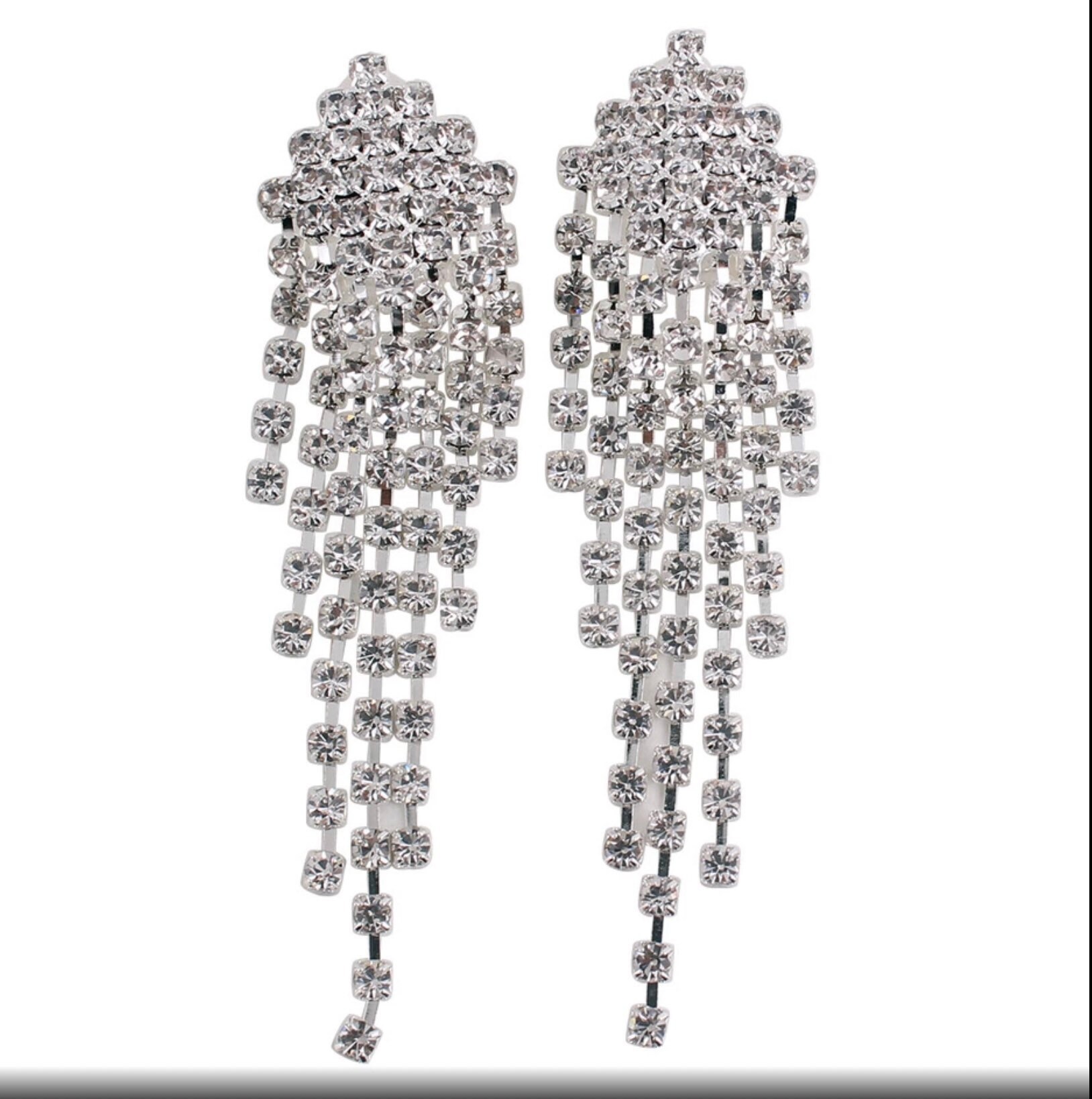 Rhinestone Clip on Earringswedding Clip on Earrings Non Etsy UK