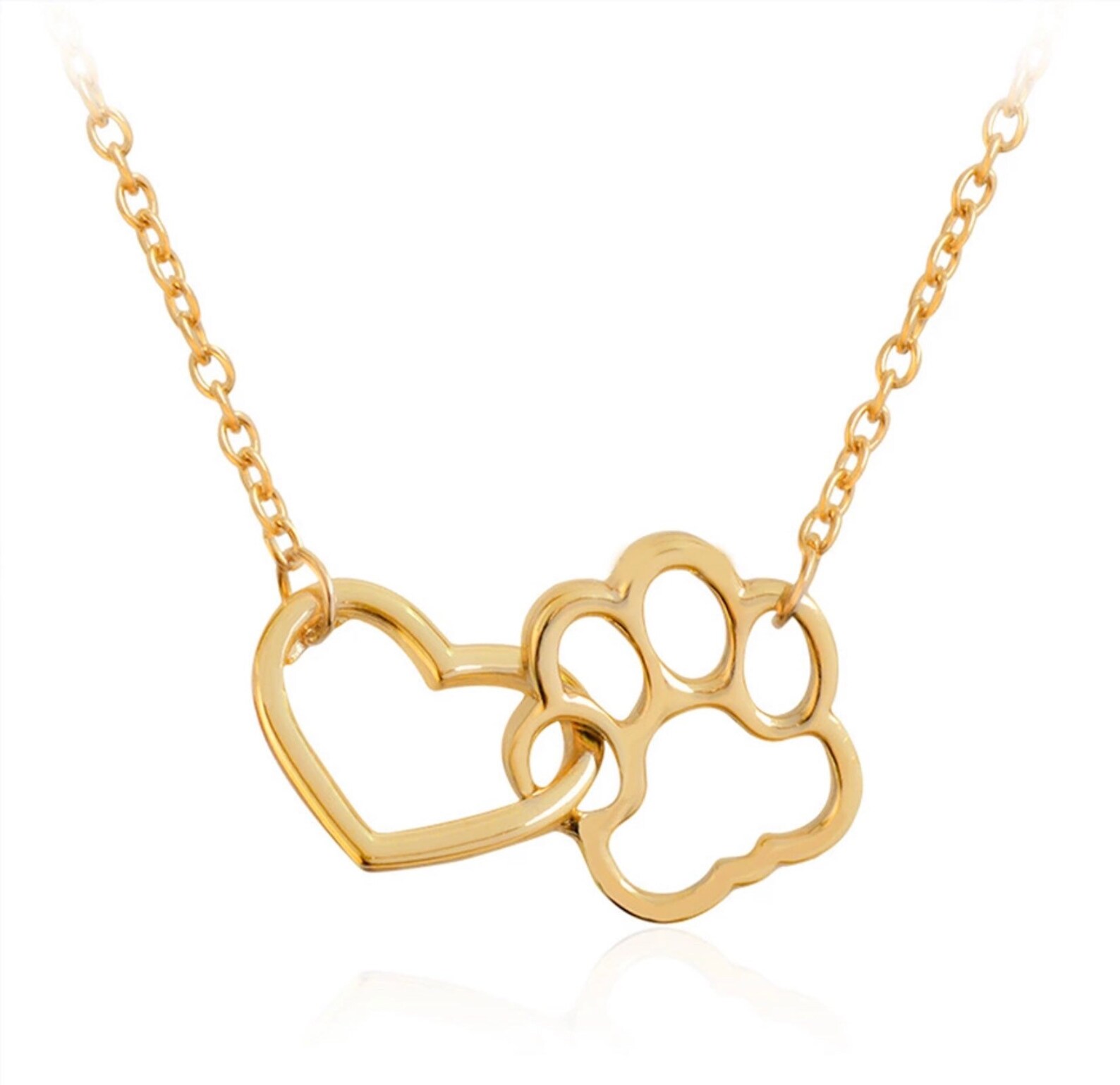 Heart Dog Paw Necklace Personalised Dog Jewellery Dog Lovers Etsy UK