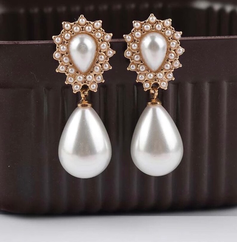 Clip Pearl Earrings for Non Pierced Ears Pearl Earrings Clip Etsy UK