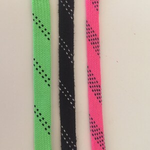 Hockey lace bracelets Bright green