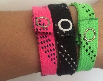 Hockey lace bracelets