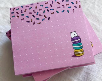 Cute Pink Sticky Notes, Grid Sticky Notes featuring Winston