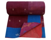 Vintage Kantha Quilt Handmade Bohemian Kantha Blanket Indian Sari Bedspread Best Quality Vintage Kantha Throw