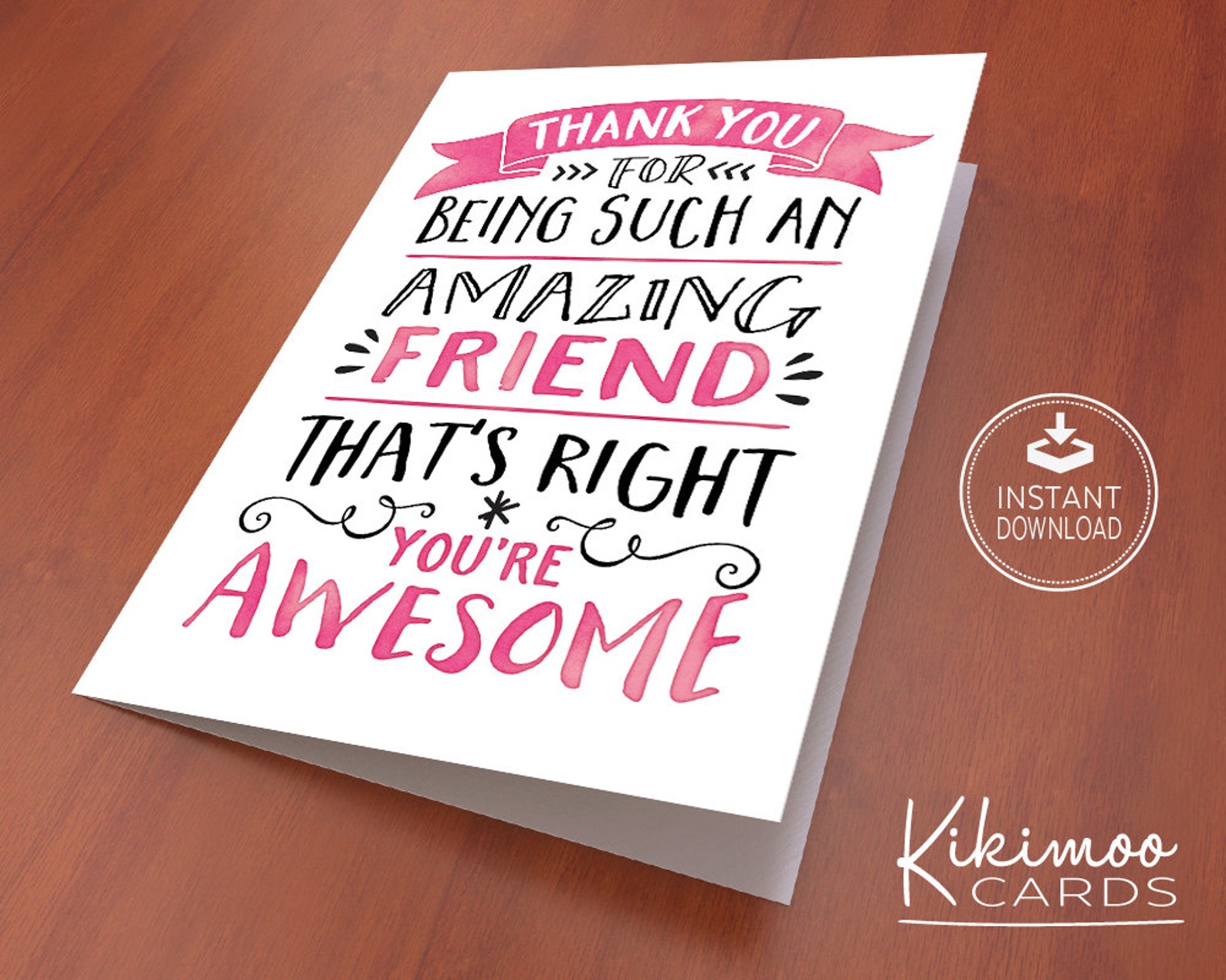 Thank You Cards Friendship Cards Thank You Friend Friend Etsy