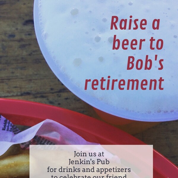 Retirement Drop in Invitation - Etsy