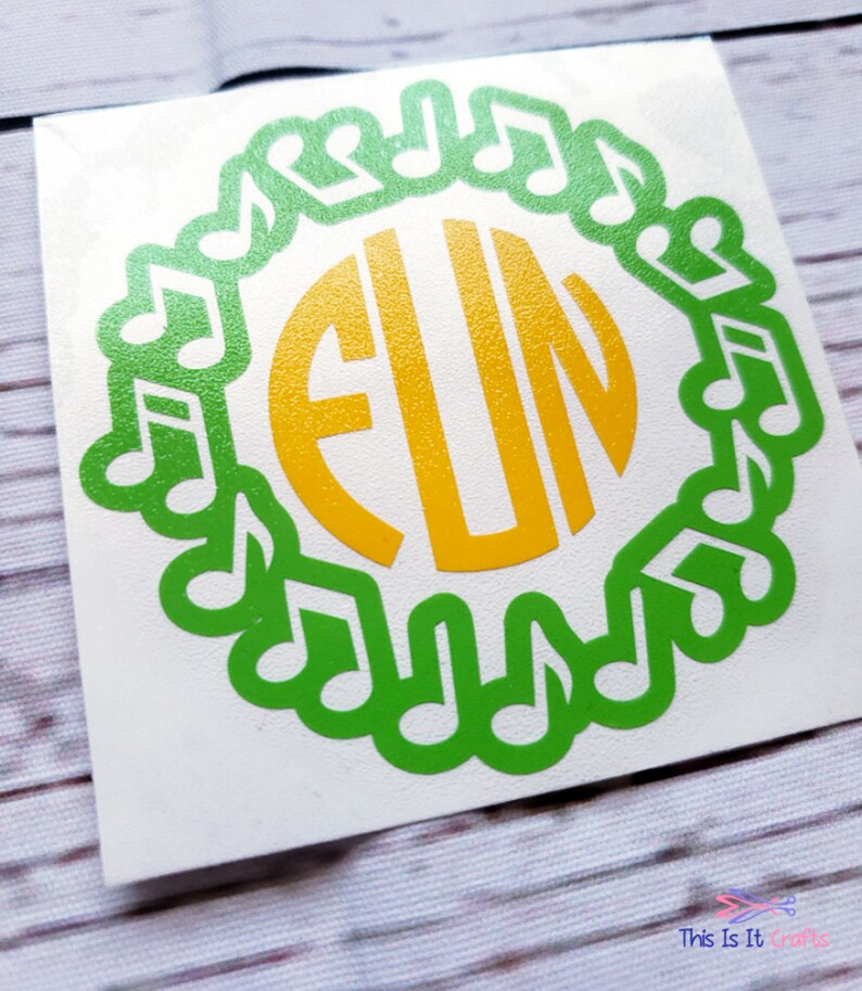 Musical Note Decal Teacher Gift Chorus Decal Monogram Etsy