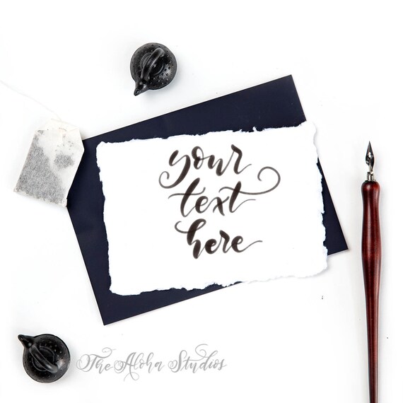 Tea Mockup Instagram Flatlay Lettering Background