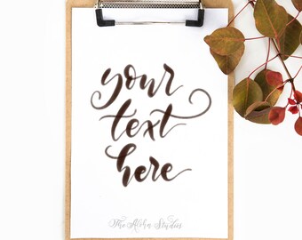 Instagram Lettering mockup / iPad lettering flatlay/ Simple clipboard background / Blog styled photo / fall mockup / clipboard style photo