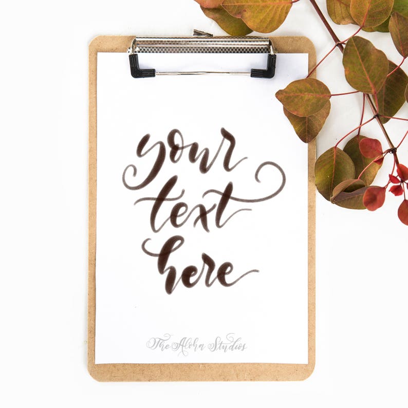 Instagram Lettering mockup / iPad lettering flatlay/ Simple clipboard background / Blog styled photo / fall mockup / clipboard style photo image 1