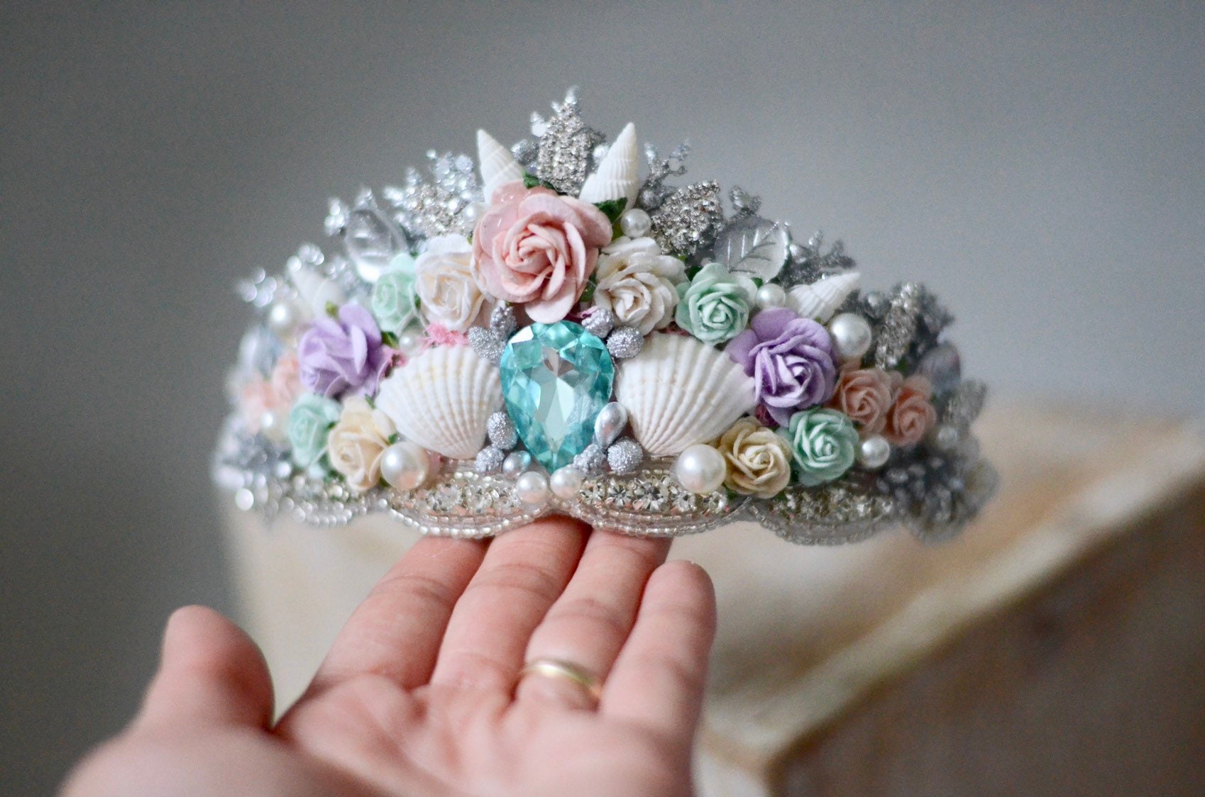 Mermaid crown mermaid flower crown mermaid birthday party Etsy