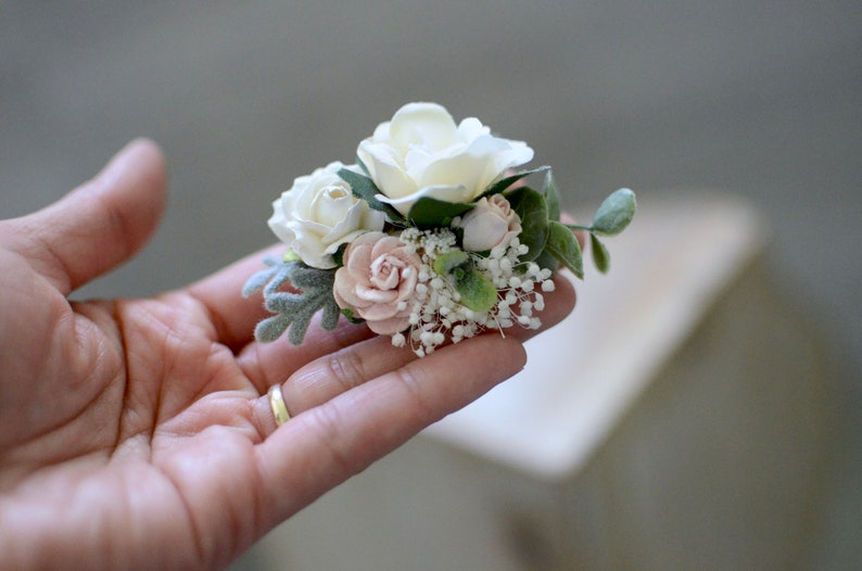 newborn baptism christening hair accessories bridal floral baby hair clip wedding hair clip Small flower girl hair clip baby headband