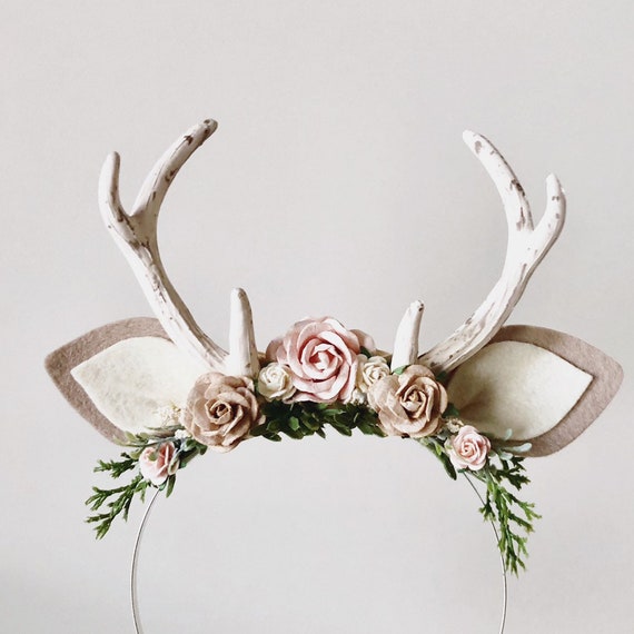 doe antlers headband