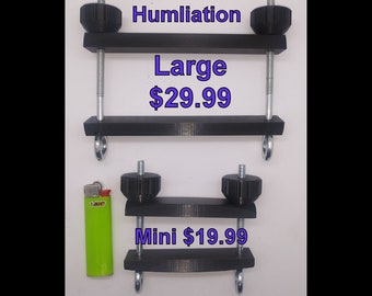 BDSM CBT Clamp / Forward Humbler Humiliation Cock and Balls Punishment Clamp - Optional Accessories Leash Attachment
