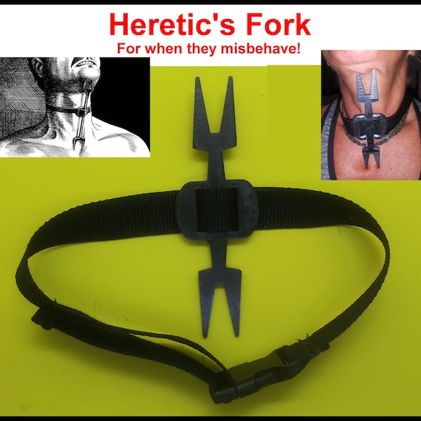 Medieval Torture Device - Heretic's Fork - BDSM Control Punishment Humiliation Discipline. Less Than Half The Cost of Metal Versions!