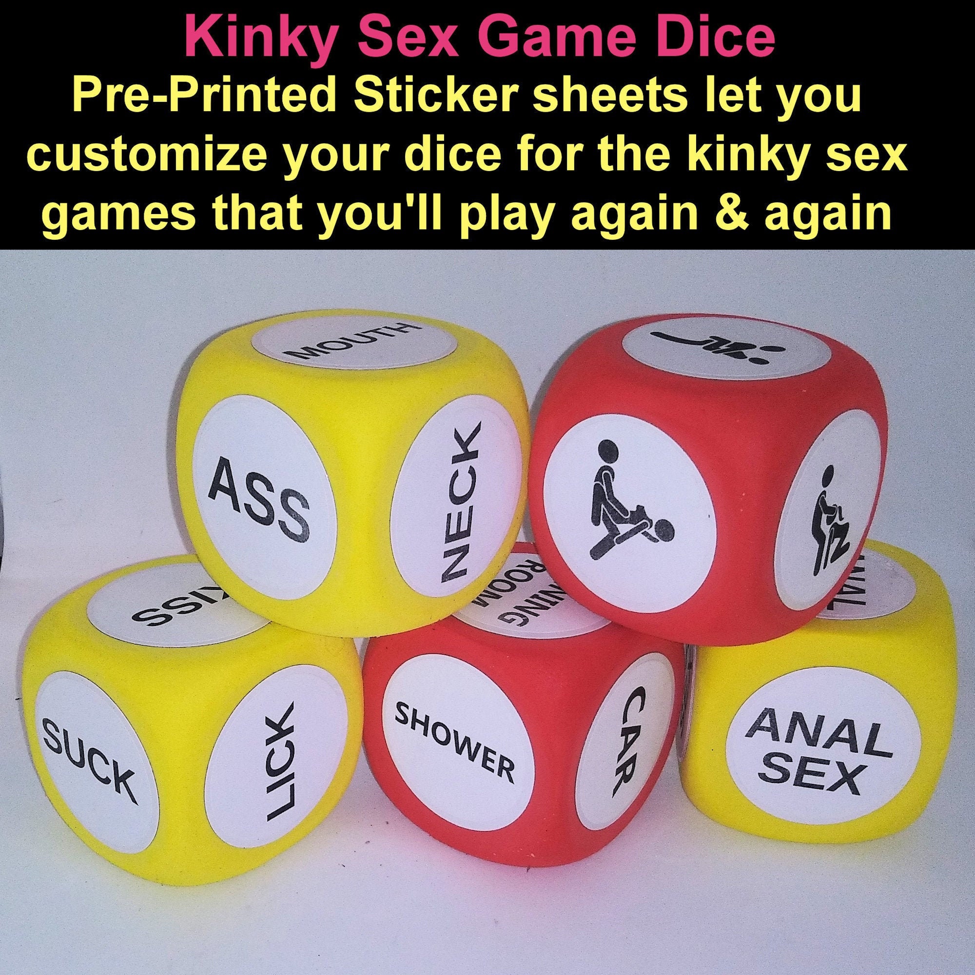 Kinky Sexy Customizable Erotic Sex Game Dice
